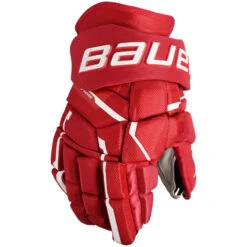 Bauer Supreme Mach Gloves - SENIOR -Hockey Shop Online Bauer Supreme Mach Gloves Red