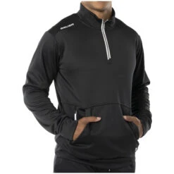Bauer Team Fleece Black Half-Zip
