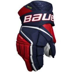 Bauer Vapor HyperLite Gloves - SENIOR -Hockey Shop Online Bauer Vapor HyperLite Gloves Navy Red White